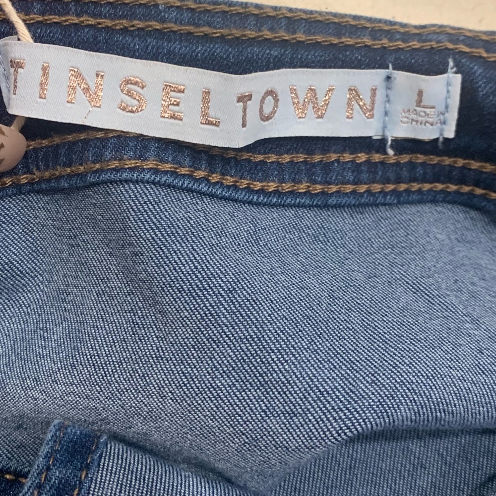 NWT Tinseltown Denim Skirt Overall Mini Dress - Picture 7 of 7